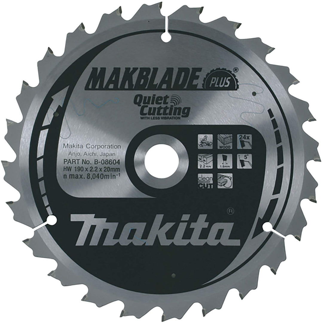 Makita b-08757 Makita b-08757 190 mm x 20 mm x 60 Z Makblade Plus Mitre Sägeblatt 1 silber