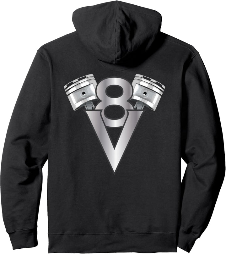 V8 Zylinder Motor Motiv Design für Tuning und Autofans Pullover Hoodie