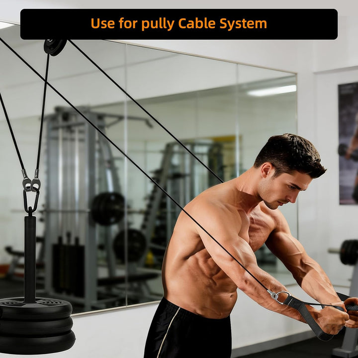 LFJ 10m/20m/30m Kabelzug Seil Latzug Ersatz Stahlseil Fitnessgeräte Verstellbar Gym Kabel Draht Umma