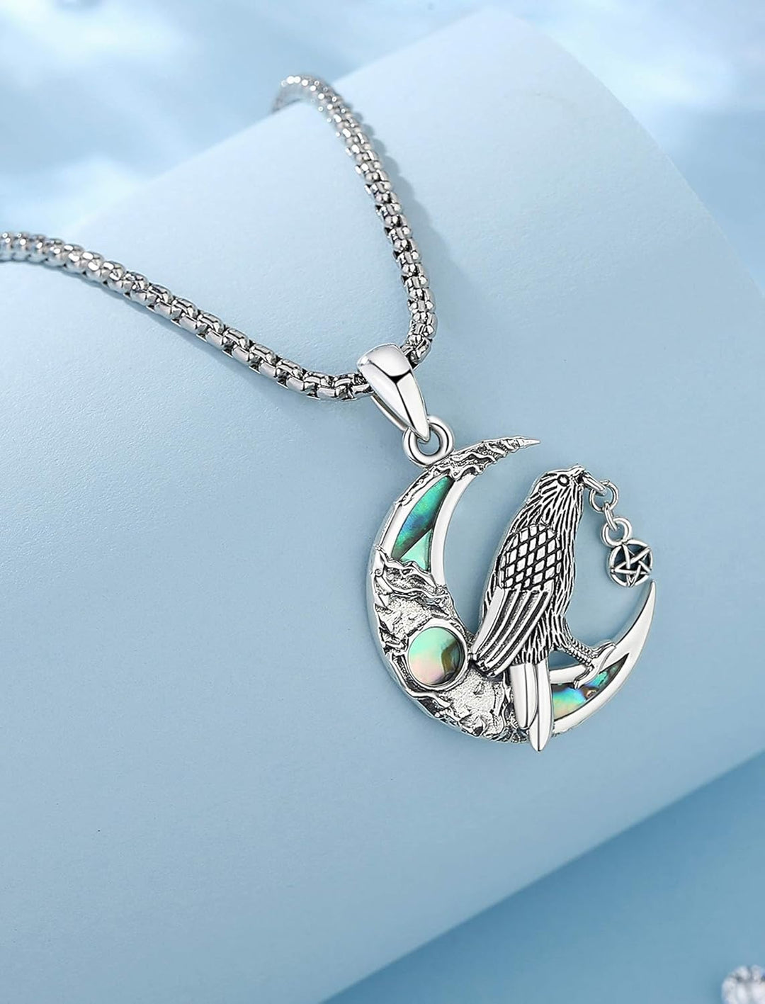 AEONSLOVE Göttin Lilith Kette 925 für Damen, Dreifache Mondgöttin | Lebensbaum Erdmutter Göttin | He