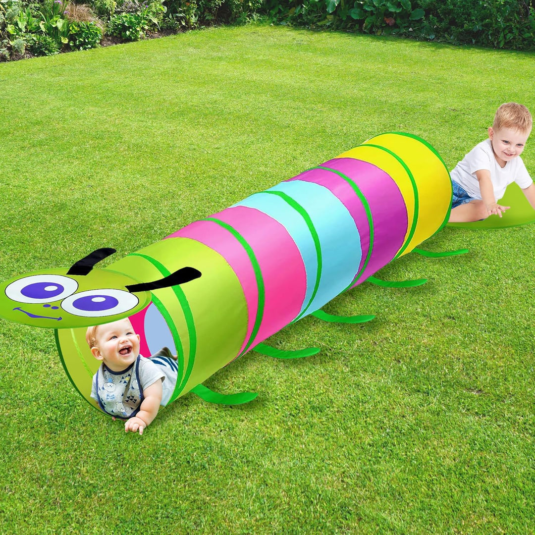 Fantasievoller Spieltunnel für Kinder ab 1 2 3 Jahr,Vielseitiger Krabbeltunnel,auch als Agility Tunn