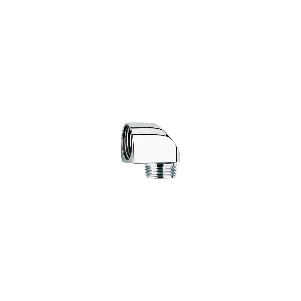 GROHE Brauseabgangswinkel (1/2" x 1/2", für Einhandmischer Wannenbatterien, langlebig), chrom, 45304