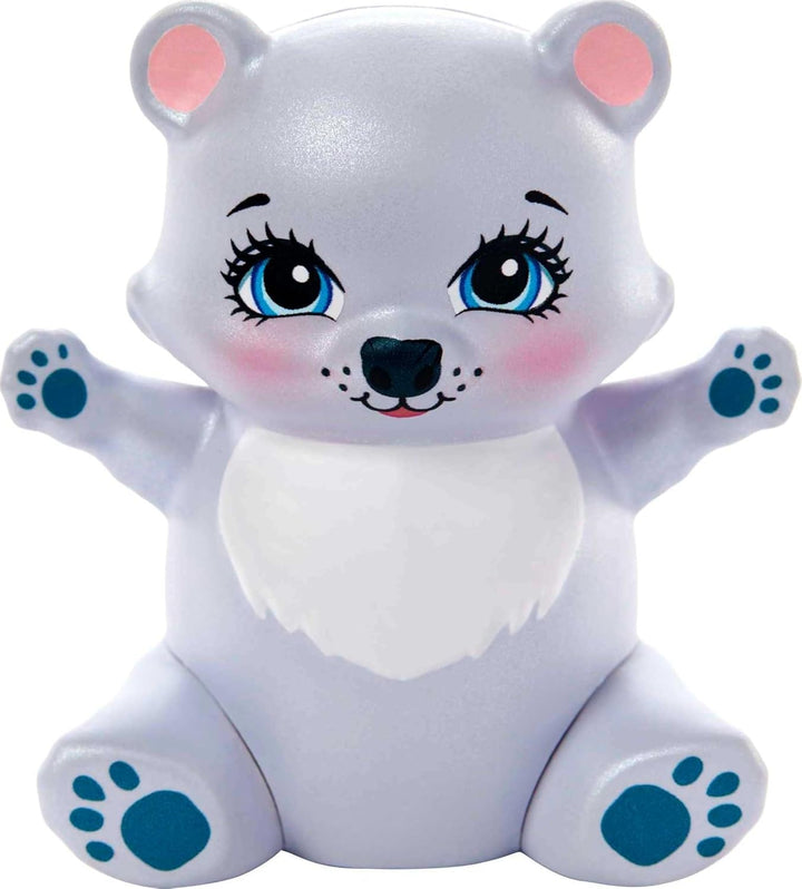 Enchantimals GJX47 - Familien Spielset, Pristina Polar Bear Puppe (15,24 cm) mit 3 Tierfiguren, toll