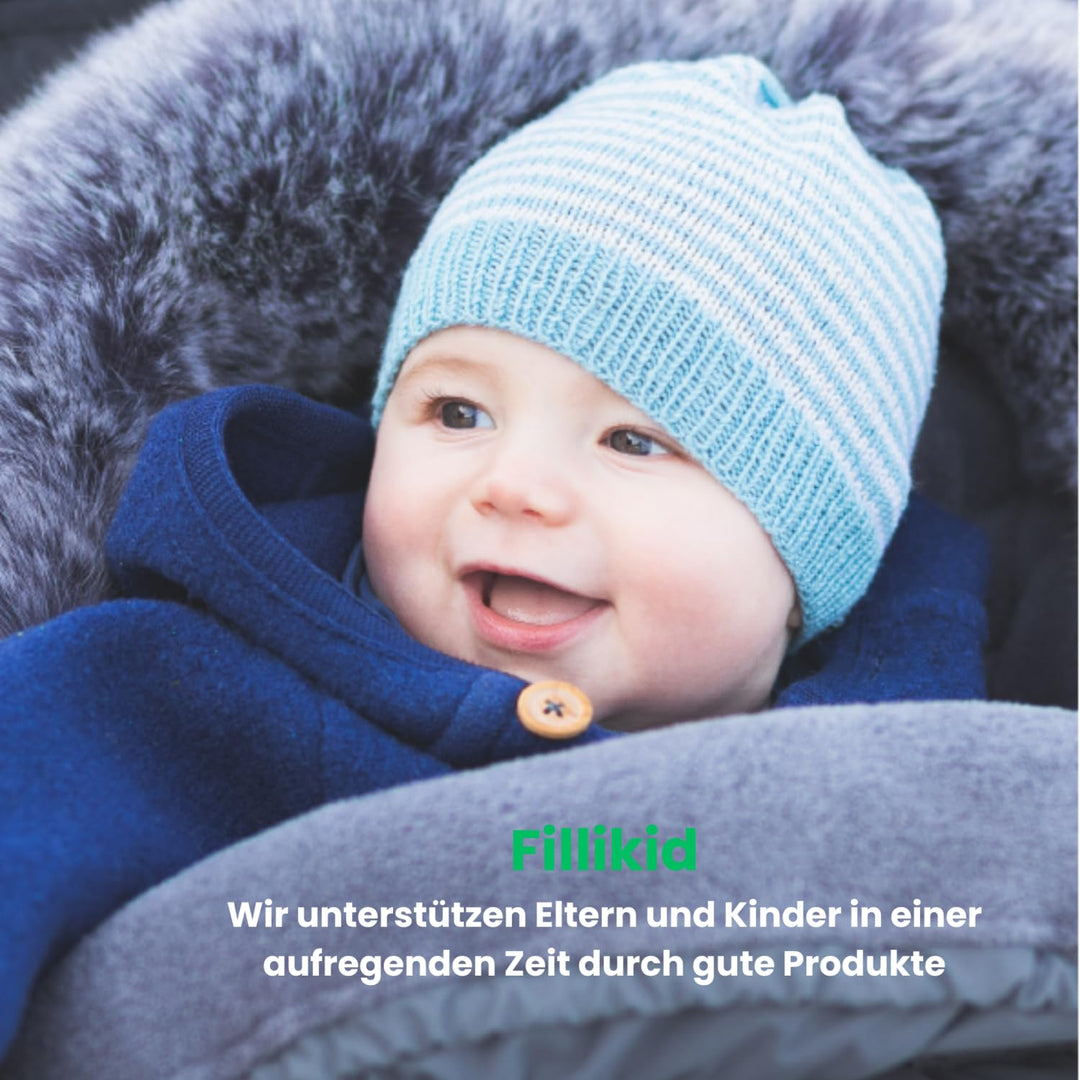 Fillikid Winterfusssack Kinley Exklusiv | warmer Babyfusssack mit Coral Fleece | wind- & wasserabwei
