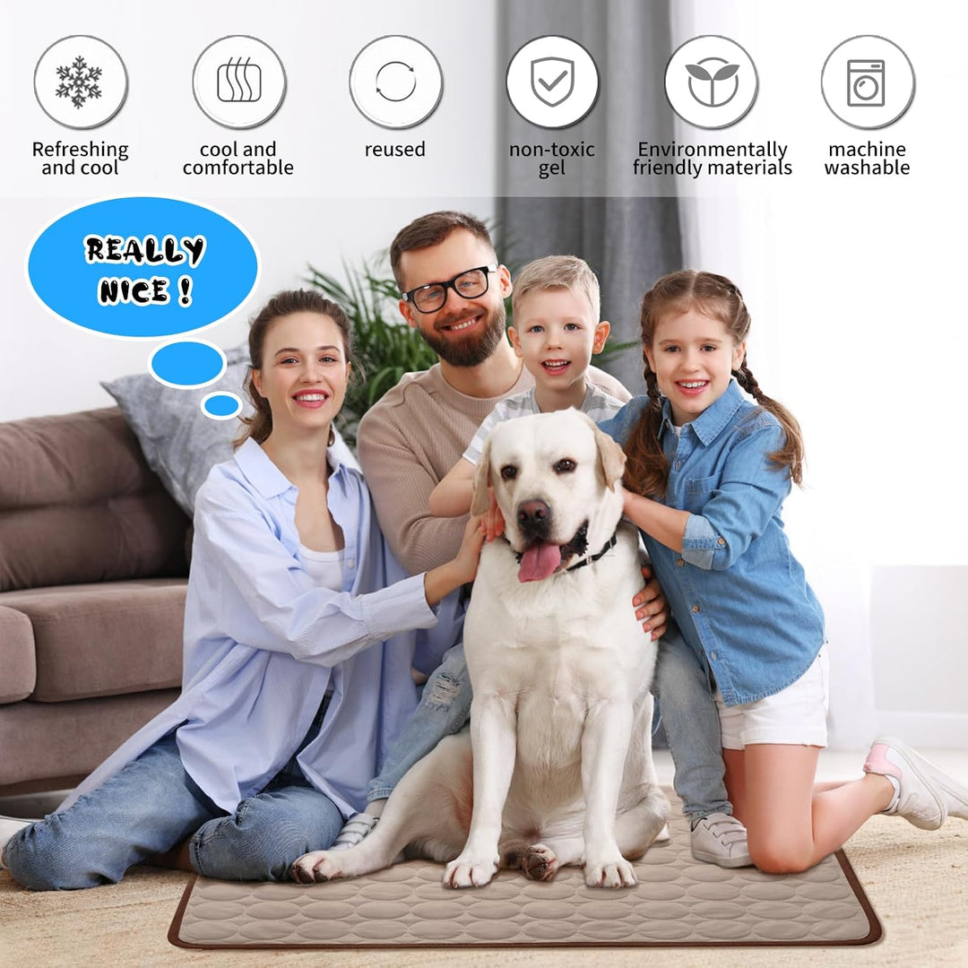 Kühlmatte Hunde, 70×55 cm Pet Cooling Mat, Kühldecke für Tiere, Abwischbar, Robust, Kühlmatte für Hu