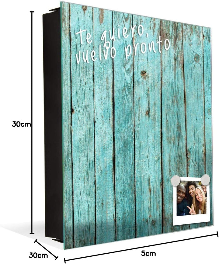Schliessfach aus Stahl für die Schlüsselaufbewahrung und rahmenloses magnetisches Whiteboard K10 Sch