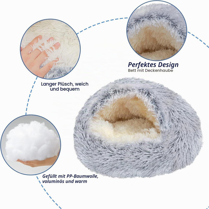 Flauschig Hundebett Muschelform Katzenbett Warm Tierbett Haustierbett Waschbar Hundesofa Katzensofa