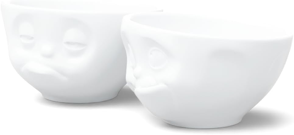 FIFTYEIGHT PRODUCTS / Tassen / Kleine Schälchen Set Nr. 3 „Lecker & Verpennt“ (Porzellan, 200 ml, we