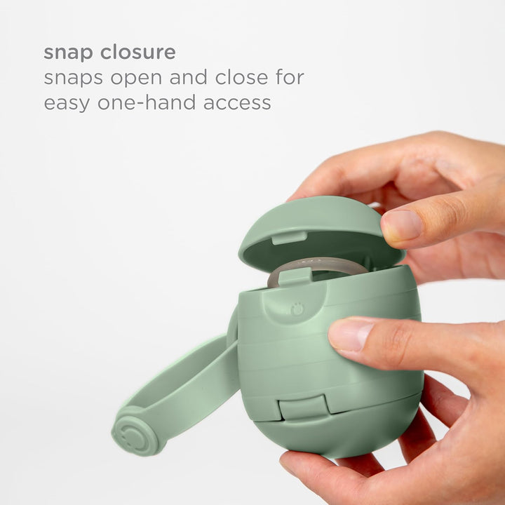 Ubbi On-the-Go Dual Pacifier Holder, Keep's Baby's Binkies Clean and Accessible, Portable for Travel
