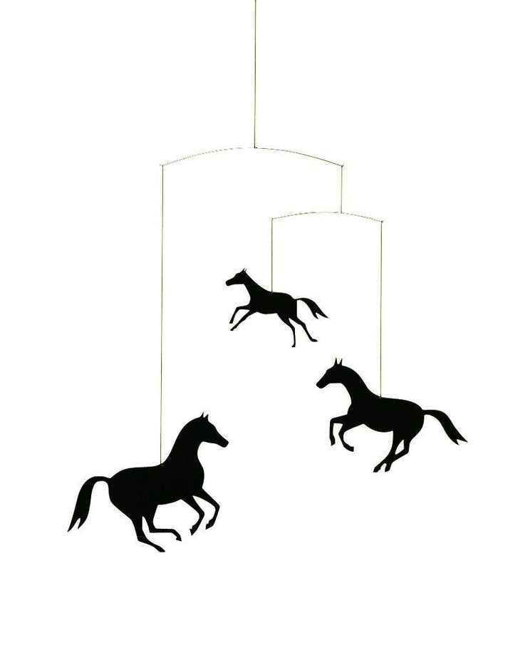 Flensted f118 Horses Mobile, Stahl, schwarz, 44x48cm