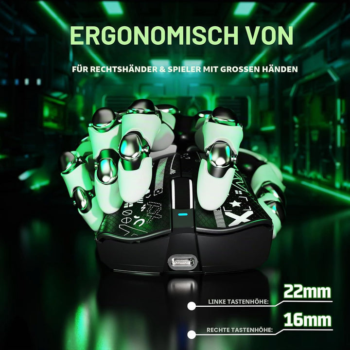 ATTACK SHARK V3 Kabellose Gaming-Maus mit Tape, 65g Ultraleicht, Optischer Sensor PAW3311 mit 25K DP