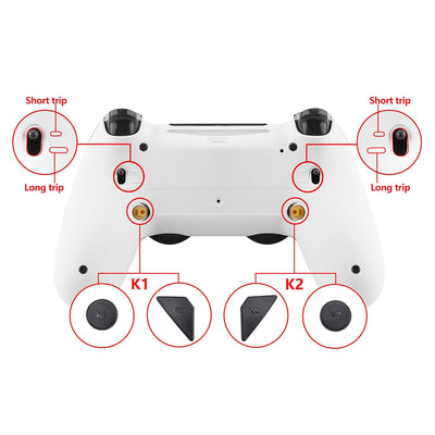eXtremeRate DAWN2.0 FlashShot Trigger Stop Remap Kit für ps4 CUH-ZCT2 Controller,DIY-Ersatz Hülle Ge