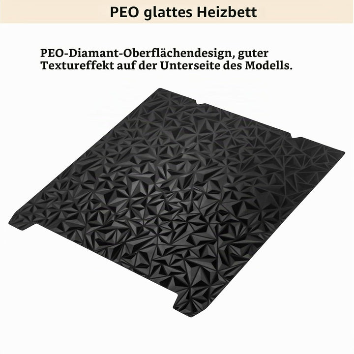 Ender 3 V3 SE Doppelseitiges PEO/PEI Blatt, glattes PEO und strukturiertes PEI magnetisches beheizte