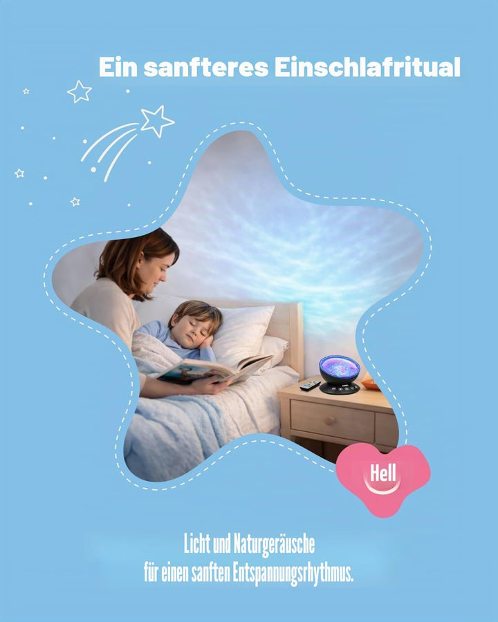 Bright Autism Beruhigende sensorische Meereslampe – Schwarz (schwarz) Nachtlicht-Projektor für Kinde