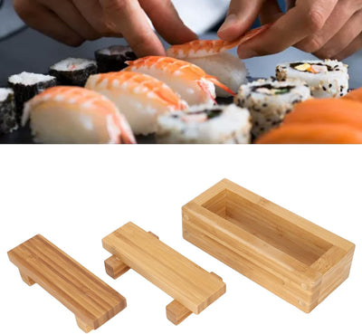 TOPINCN Holz Sushi Pressform, Rechteckige Sushi Pressmaschine, Oshizushi Formbox, Sushi Maker Werkze