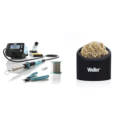 Weller WE 1010 (T0053298390) Bildungs-Kit 70 W/230 V & WLACCBSH-02 Lötspitzen Reinigungsschwamm mit