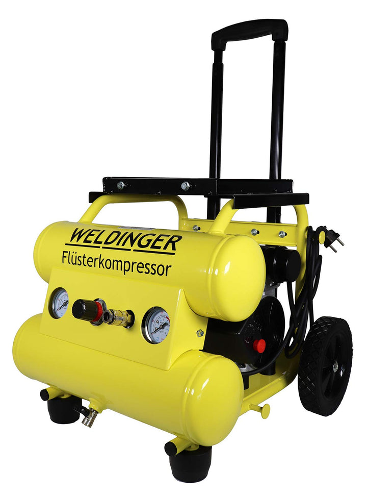 WELDINGER Flüsterkompressor FK 95 pro mobile 750 W 2x5 l Drucktank Servicemobil 5 Jahre Garantie FK