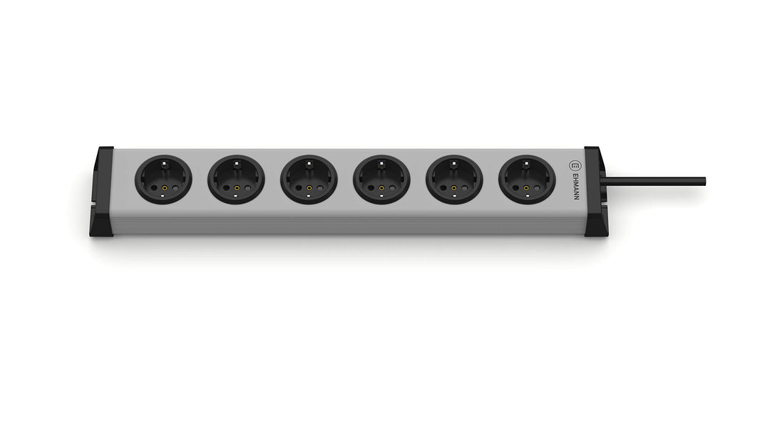 Ehmann 0200x00062301 Steckdosenleiste Universal 6-Fach, 1,5 m Zuleitung, 1,5 m Zuleitung