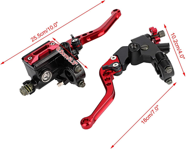 Qiilu 1 Paar Universal-Brems- und Kupplunghebel für Motorräder mit 7/8-Zoll-Lenker (22 mm), für Haup