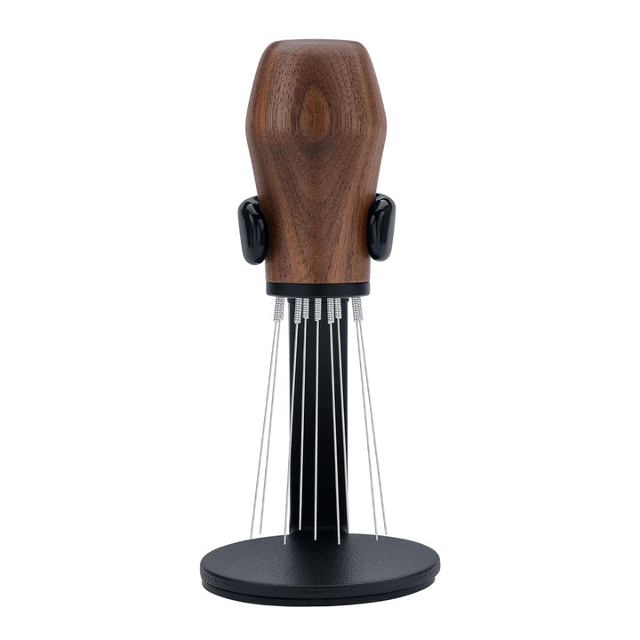 Normcore WDT Verteilerwerkzeug mit Ständer V3, Weiss-Verteilungstechnik, Espressomührer mit 9 Zinken