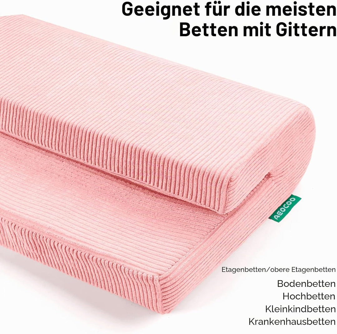 AEOCOO Bettkantenschutz für Kinderbetten 90 cm – weiche Memory-Schaum Bettumrandung, Rausfallschutz