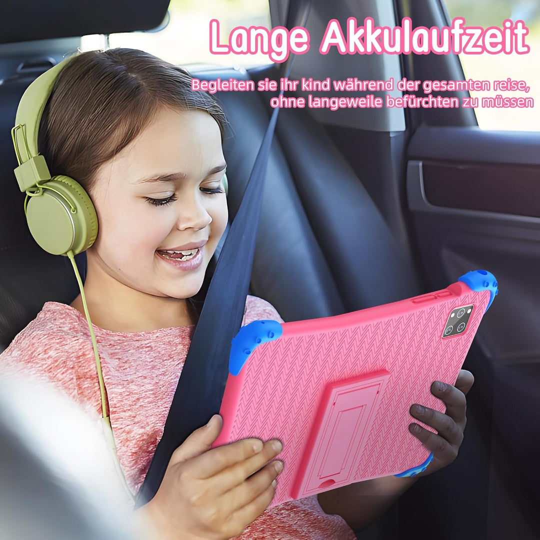 EagleSoar Kinder Tablet 10 Zoll Android 14 mit Gehäuse, Octa-Core 10GB + 64GB / 512GB Erweiterung mi