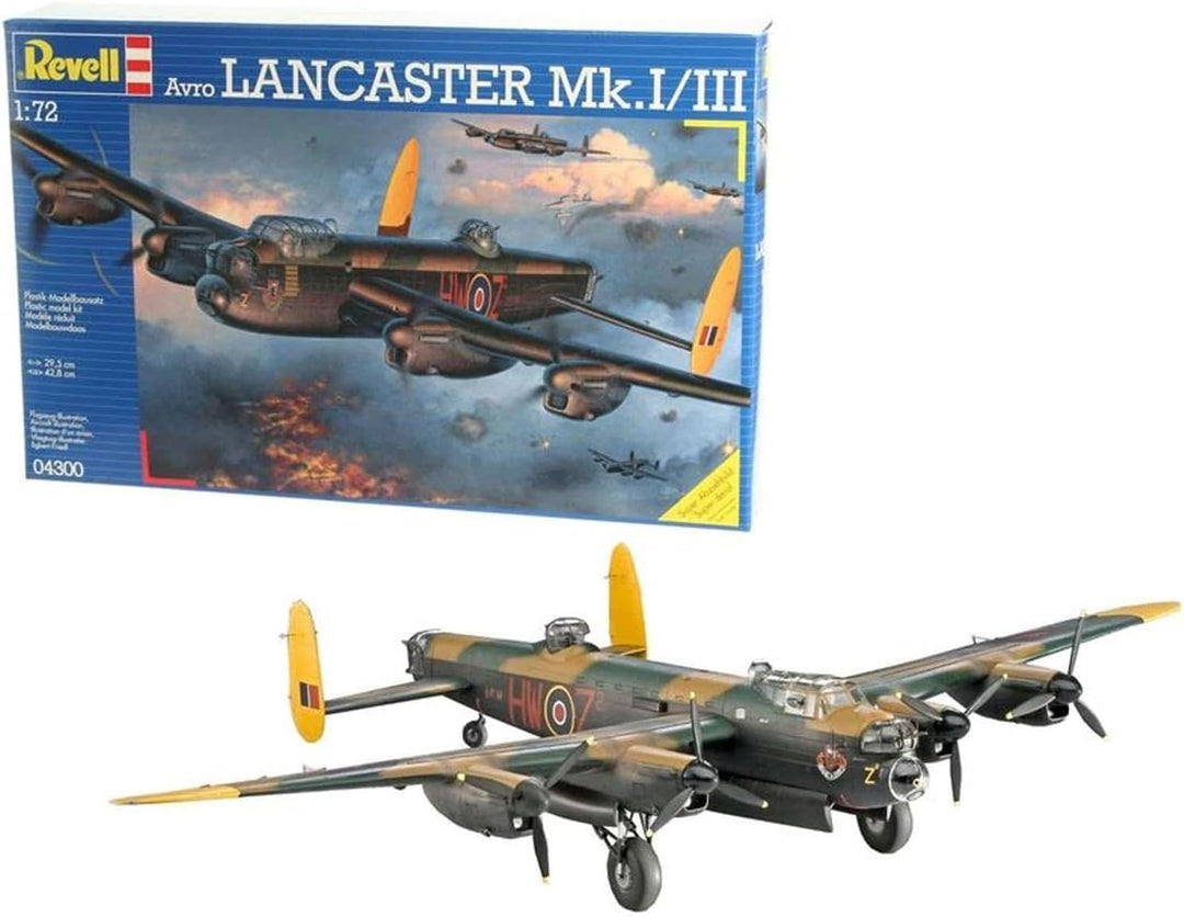 Revell REV-04300 Flugzeugbomber Avro Lancaster Mk.I/III, Flugzeugmodellbausatz, 10 Jahre to 99 Jahre