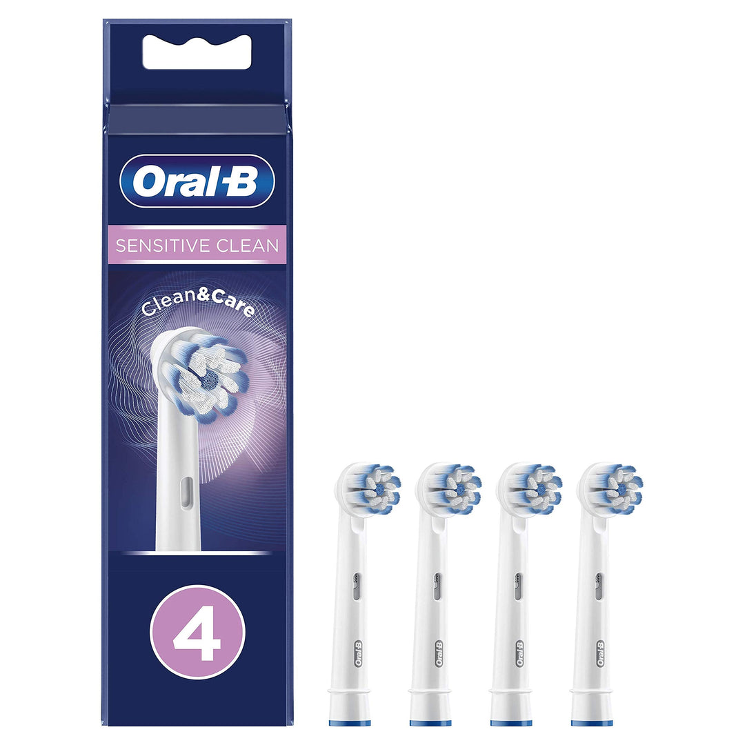 Oral-B Sensitive Clean b眉rstenk枚pfe f眉r elektrische Zahnb眉rste, Packung mit 4 St眉ck. White 4 stück (