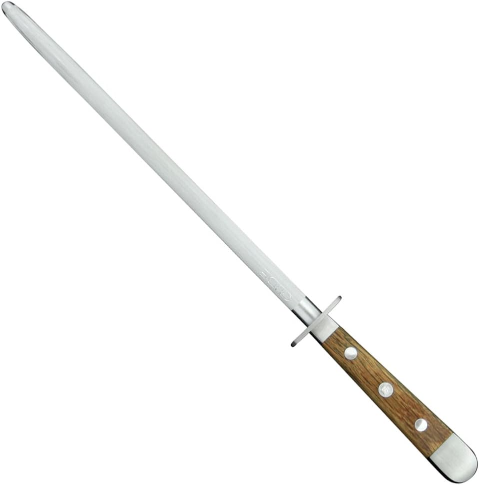 GÜDE Solingen - Wetzstahl geschmiedet, 26 cm, Fasseichenholz, ALPHA FASSEICHE, Doppelkropf, Handmade