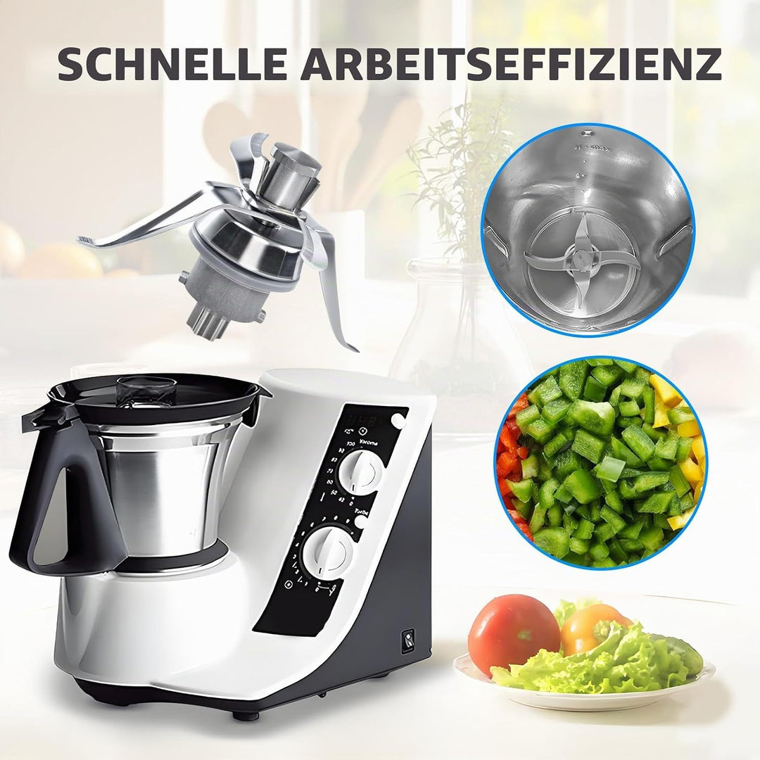Mixmesser für Thermomix TM21, Messer aus Edelstahl Ersatz kompatibel mit Küchenmaschine, Ersatzmesse