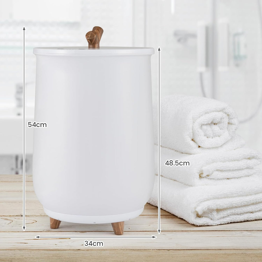 RELAX4LIFE Handtuchwärmer 23L Elektrische Handtuchheizung Stehend Heizkorb mit 4 Timer-Einstellungen