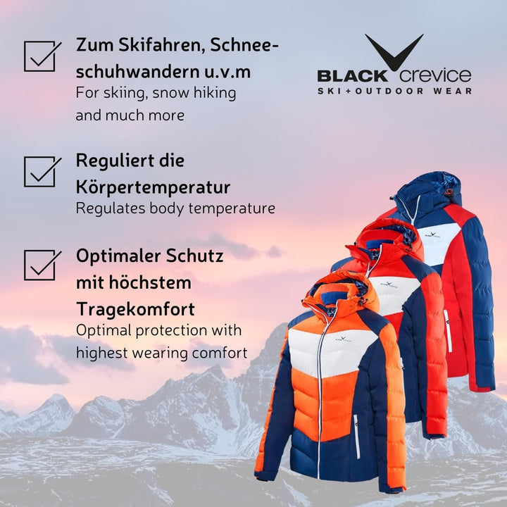Black Crevice Damen Damen Skijacke Damen Skijacke 38 orange/blau/weiss, 38 orange/blau/weiss