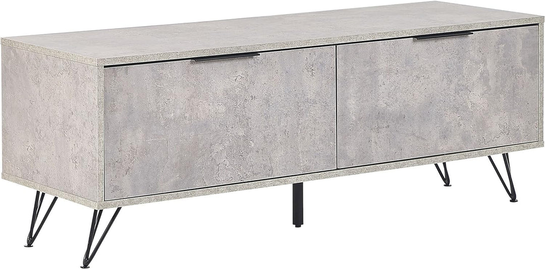 Modernes Sideboard Betonoptik grau /schwarz Holzfaserplatte mit Metall Halston