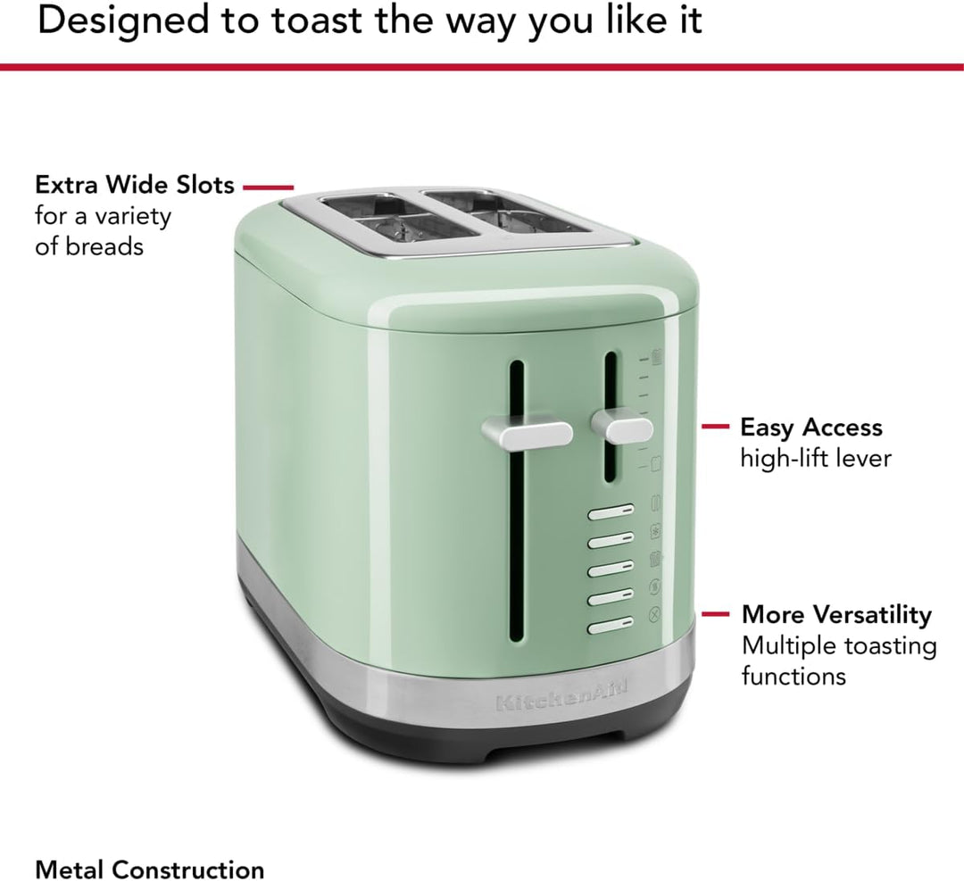 KitchenAid Toaster für 2 Scheiben - Retro Design Toast Machine - 7 verschiedene Funktionen (Pistazie