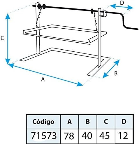Imex El Zorro 71573 Grillständer (gerade, 78 x 42 x