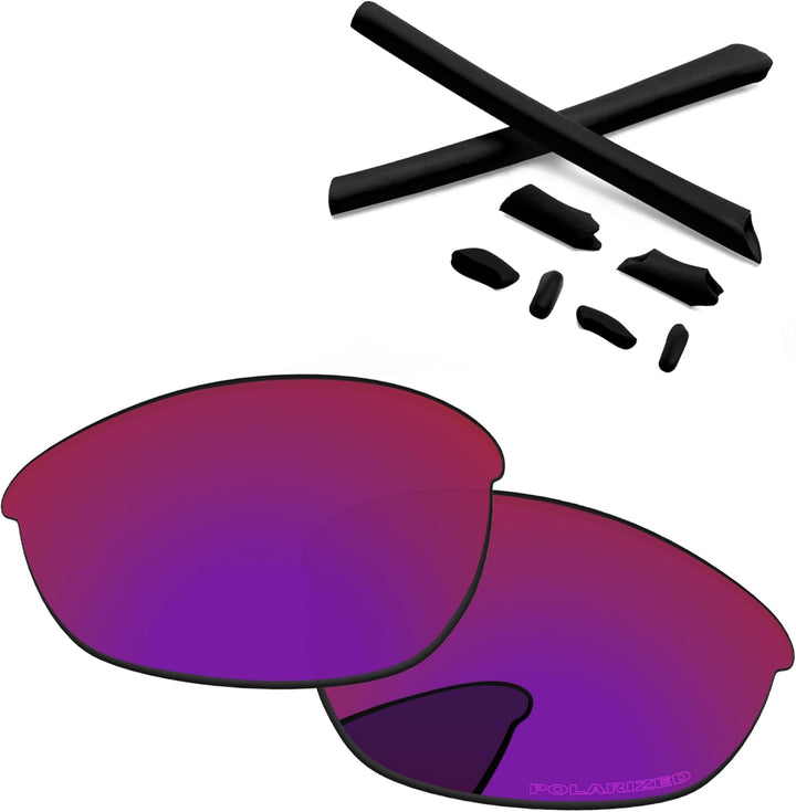 PapaViva Ersatzgläser und Gummi-Sets für Oakley Half Jacket Midnight Sun - Polarized, Midnight Sun -