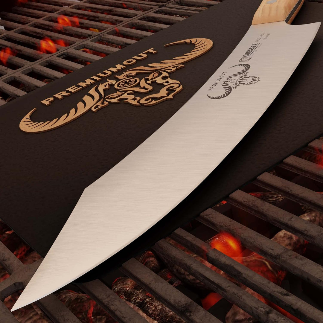 GIESSER seit 1776 - Made in Germany - Kochmesser Olivenholz 30 cm, PremiumCut Barbecue No 1, rostfre