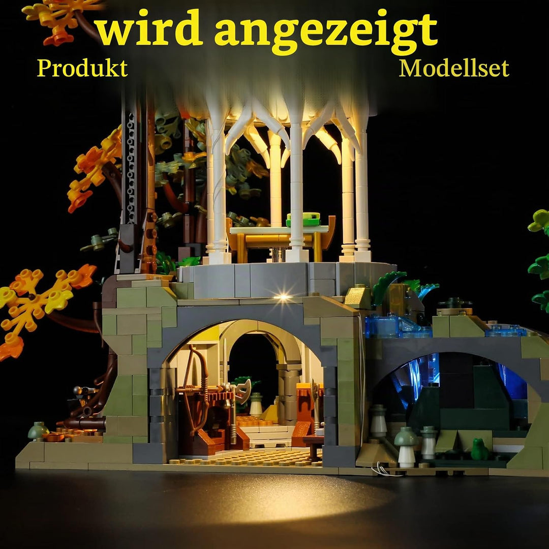GEAMENT LED Licht-Set Kompatibel mit LEGO DER Herr DER Ringe: BRUCHTAL (Rivendell) - Beleuchtungsset