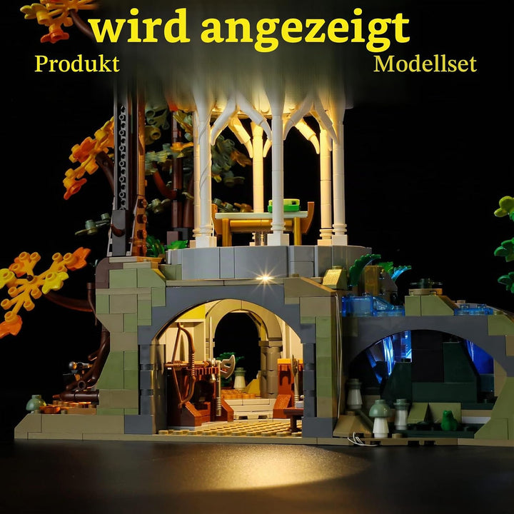 GEAMENT LED Licht-Set Kompatibel mit LEGO DER Herr DER Ringe: BRUCHTAL (Rivendell) - Beleuchtungsset
