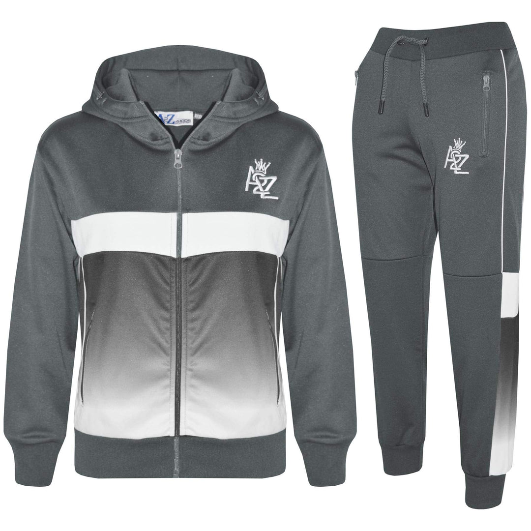 A2Z 4 Kids Kinder Mädchen Jungen Unisex Trainingsanzug Marineblaue Designer Kontrast Getäfelt Vlies