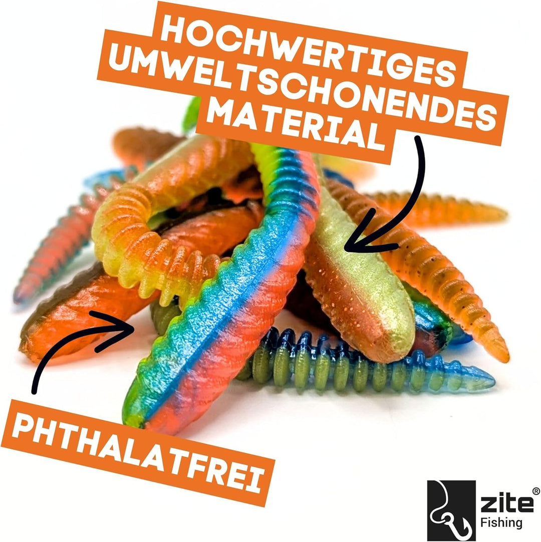 Zite Fishing Twerky Tailer Forellenköder Gummi | 3in1 Gummiköder/Angelköder Forelle | Made in German