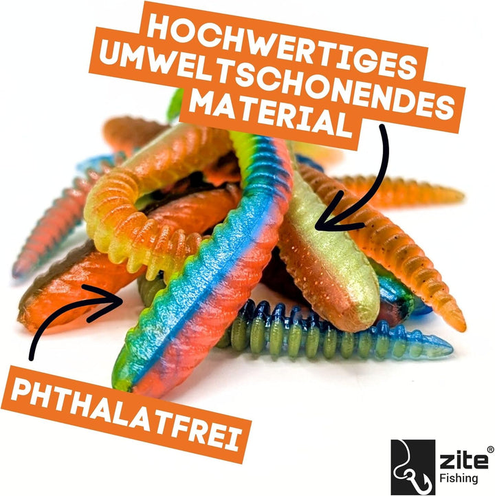 Zite Fishing Twerky Tailer Forellenköder Gummi | 3in1 Gummiköder/Angelköder Forelle | Made in German