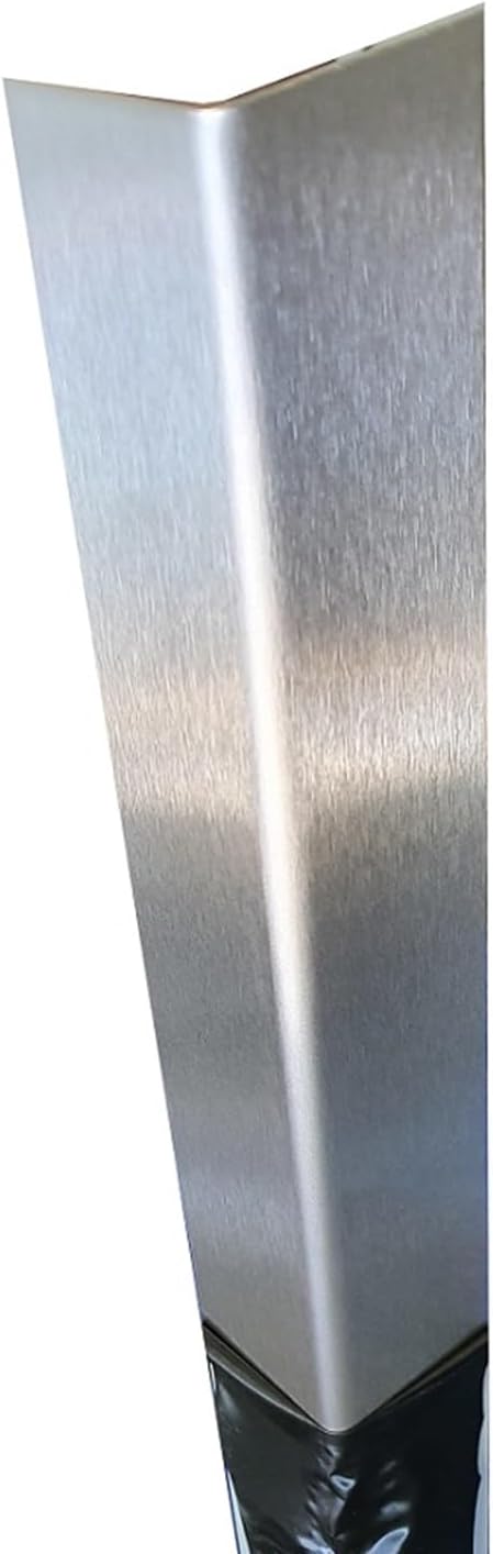 Edelstahl Kantenleiste 2000mm 65x50 mm K240 geschliffen V2A 0,8mm stark, Winkelblech Eckschutz,kreat