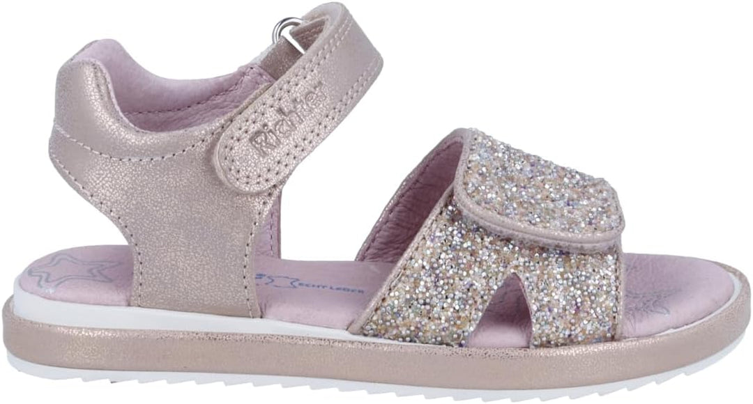 Richter Kinderschuhe Mädchen Halbschuhe Klett Sandale Rosa Freizeit 27 EU Crepe, 27 EU Crepe