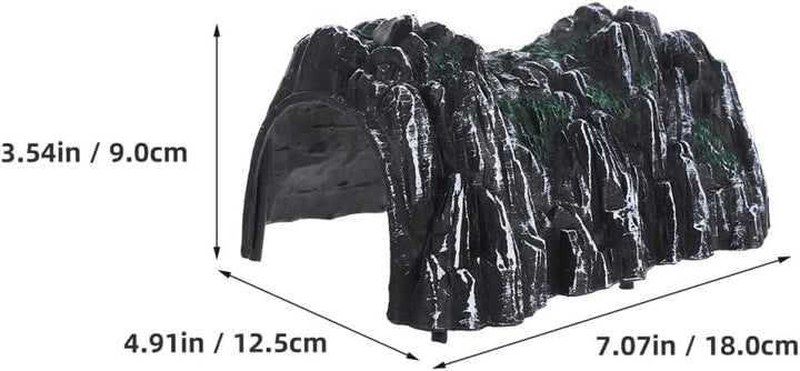 minkissy Simulation Tunnel Höhlenmodell Spielzeug Kinder 3 Stück Kunststoff Eisenbahn Zubehör Tischd