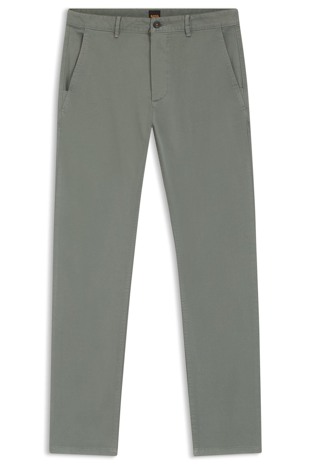 BOSS Herren Chino Slim Slim-Fit Chino aus elastischem Baumwoll-Satin 30W / 34L Open Grey76, 30W / 34