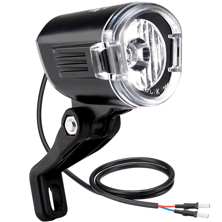 Fahrrad Frontlicht LED 30-100 Lux, Alu-Kühlkörper, 6-58V E-Bike/Fahrrad, IPX4/5, StVZO E-Bike 40lux,