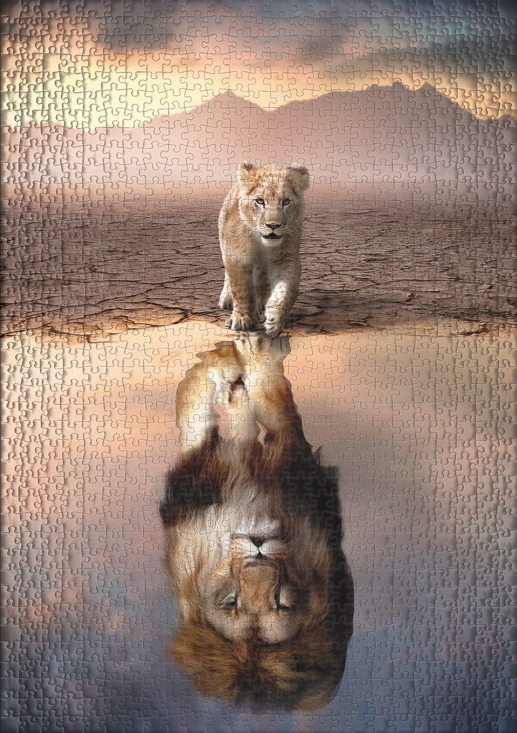 Ulmer Puzzleschmiede - Puzzle Spieglein, Spieglein“ - Visionäres 1000 Teile Puzzle mit kreativem Tie
