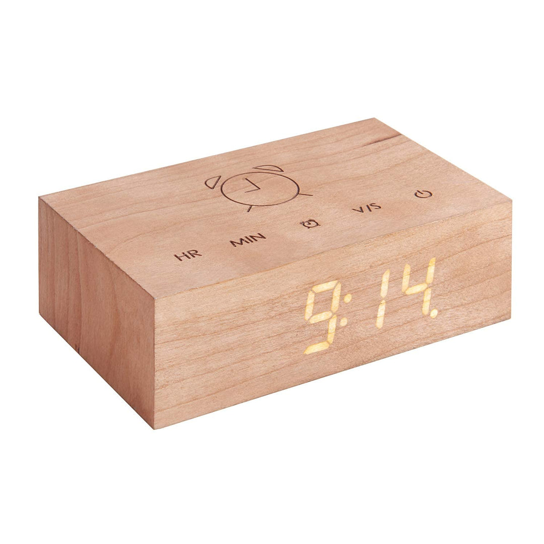 Gingko Design G003C15 Wecker, Holz, Kirsche, Einheitsgrösse Einheitsgrösse Cherry, Einheitsgrösse Ch