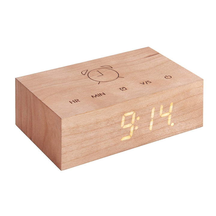 Gingko Design G003C15 Wecker, Holz, Kirsche, Einheitsgrösse Einheitsgrösse Cherry, Einheitsgrösse Ch
